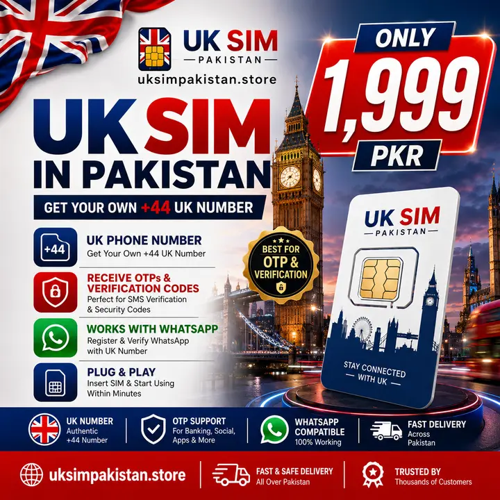 Order UK SIM online in Pakistan with free delivery and cash on delivery checkout